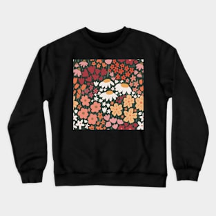 Colourful Abstract Wildflower Pattern Crewneck Sweatshirt